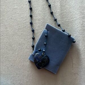 Blue Heart Pendant Necklace